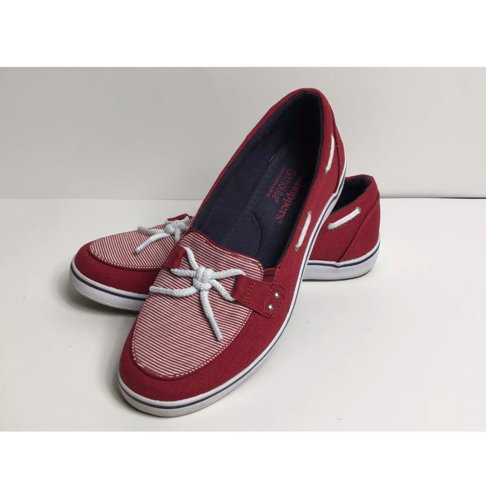 NEW Grasshopper Red White and Blue Slip Ons Size 6